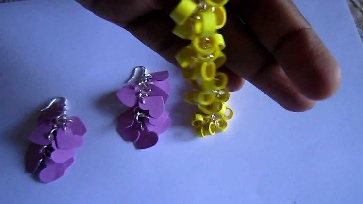 Handmade Jewelry - Paper Quilling Punched Hangings