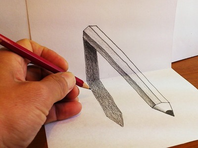 How to draw 3D pencil art - Optical Illusion on paper