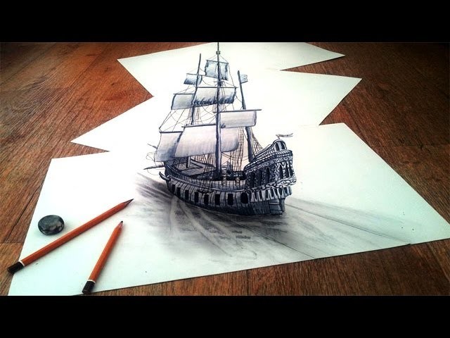 How to Draw a 3D Optical Illusions on paper step by step