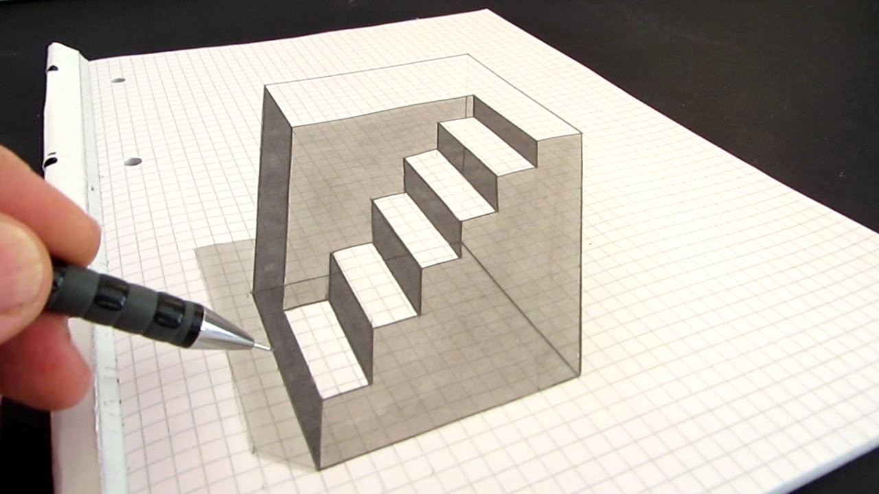 How to Draw an Anamorphic Cube: Amazing Optical Illusion