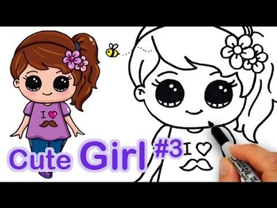 How to Draw Cute Girl Easy #3