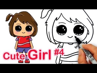 How to Draw Cute Girl Easy #4 Sporty w.Short Hair