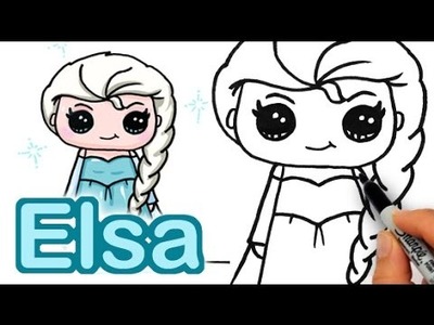 How to Draw Disney Elsa Frozen step by step Cute