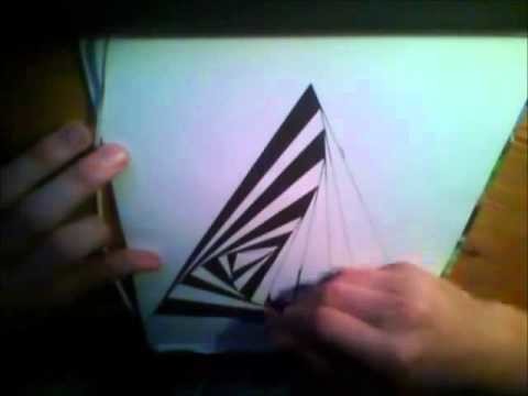 How to Draw: Optical Illusion 01 Twisting Pyramide