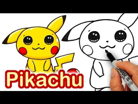 How to Draw Pokemon Pikachu Cute step by step