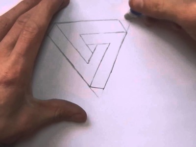 How to draw the Impossible Triangle Optical illusion