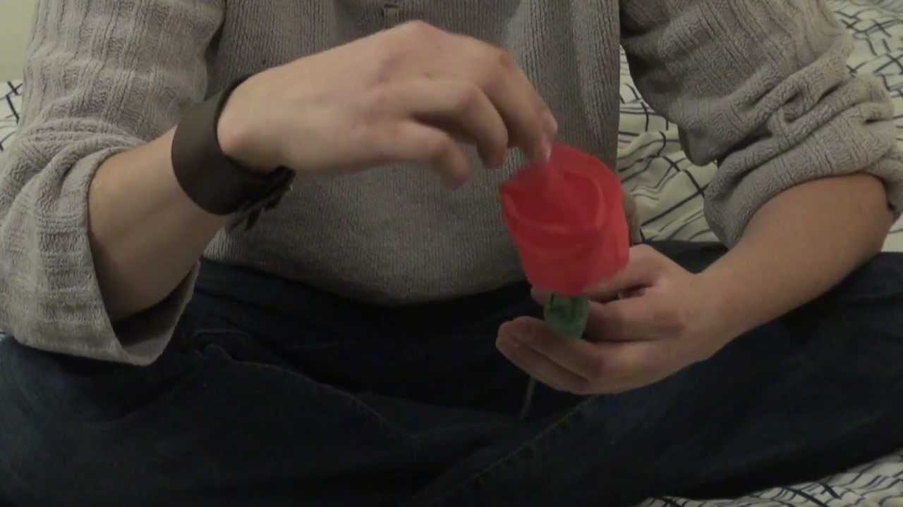 How to make a paper napkin Rose