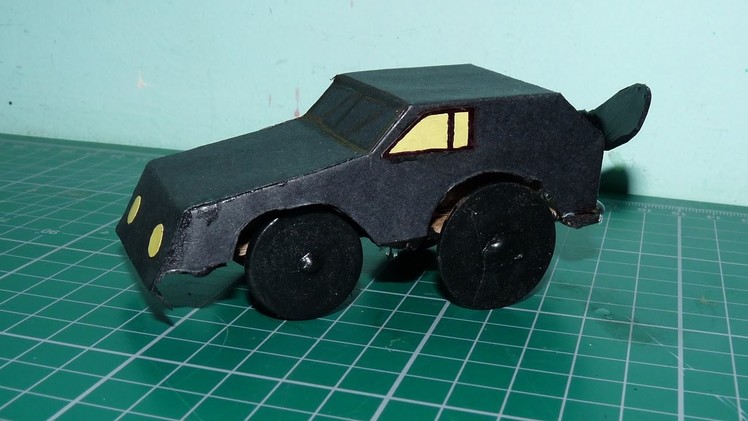 How to make a propeller powered toy car from cardboard and papers at home
