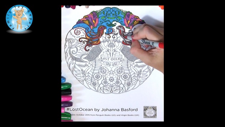 Lost Ocean by Johanna Basford Adult Coloring Book Mermaids Page #lostocean - Family Toy Report