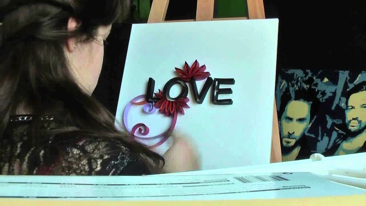 LOVE~quilling technic (speed video)