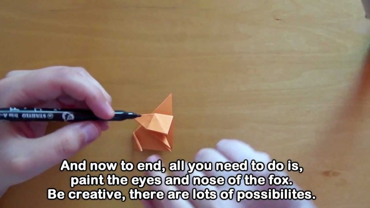 Origami Cute Fox. Easy. Tutorial