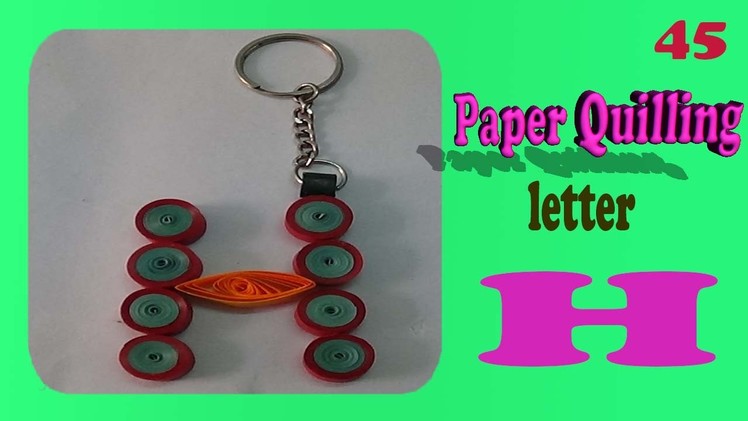 Paper quilling keychain-H
