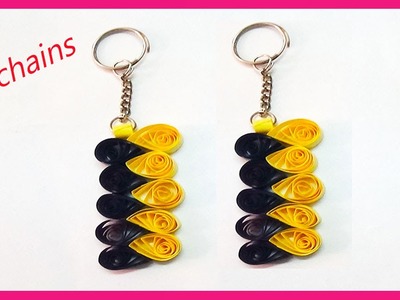 Paper quilling keychains
