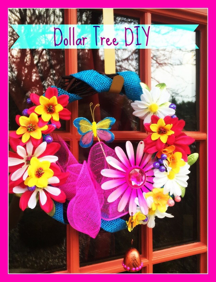 Project Share Collab with Esther Luka!  Springtime Door Decor! Dollar Tree DIY