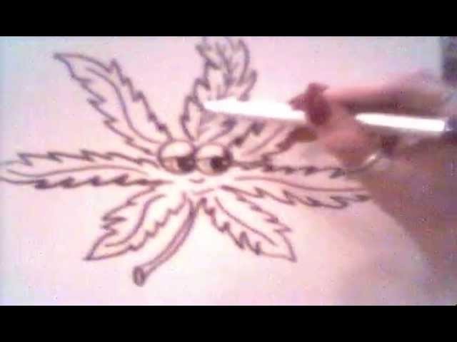 Watch and Learn. Draw a Pot Leaf Cartoon Character