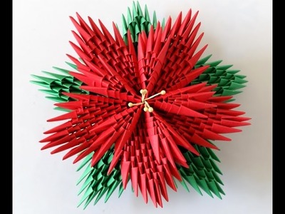 3D Origami Poinsettia