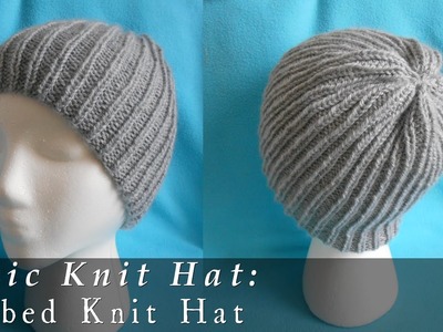 Basic Ribbed Beanie { Knit }