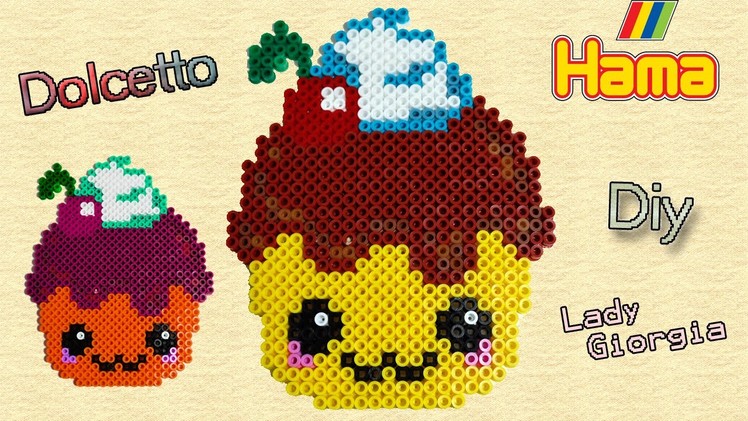Dolcetto Kawaii con Hama Beads. Perler Beads Pastry ♥