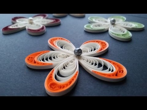 Art and craft: How to make simple quilling flower-2