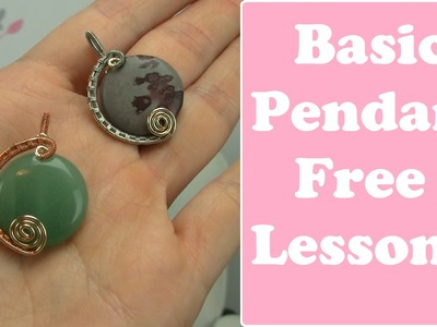 Basic Wire Wrapped Pendant for Beginners (Tutorial, Demo)