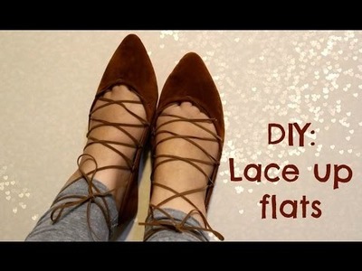 DIY: Lace up flats