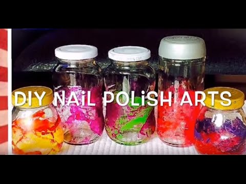 DIY Nail Polish Art. How to make cute and easy home craft ideas using nail polish