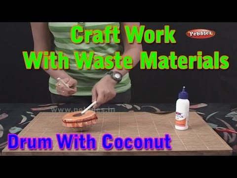 Drums | Craft Work With Waste Materials | Learn Craft For Kids | Waste Material Craft Work