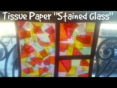 Easy Craft Ideas: How to Make Stained Glass with Tissue Paper