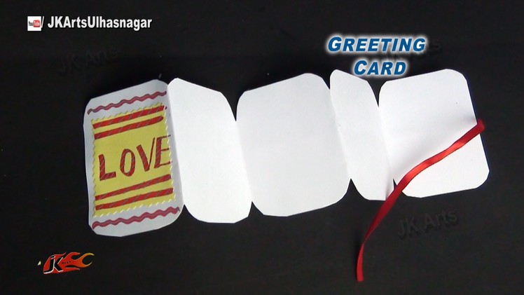 Easy Greeting card Tutorial | Valentine's day | JK Arts 867