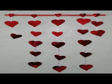 Guirnaldas de corazones manualidades tutorial DIY how to make garlands of hearts