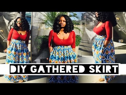 How To | DIY : Gathered Skirt (Full Length)