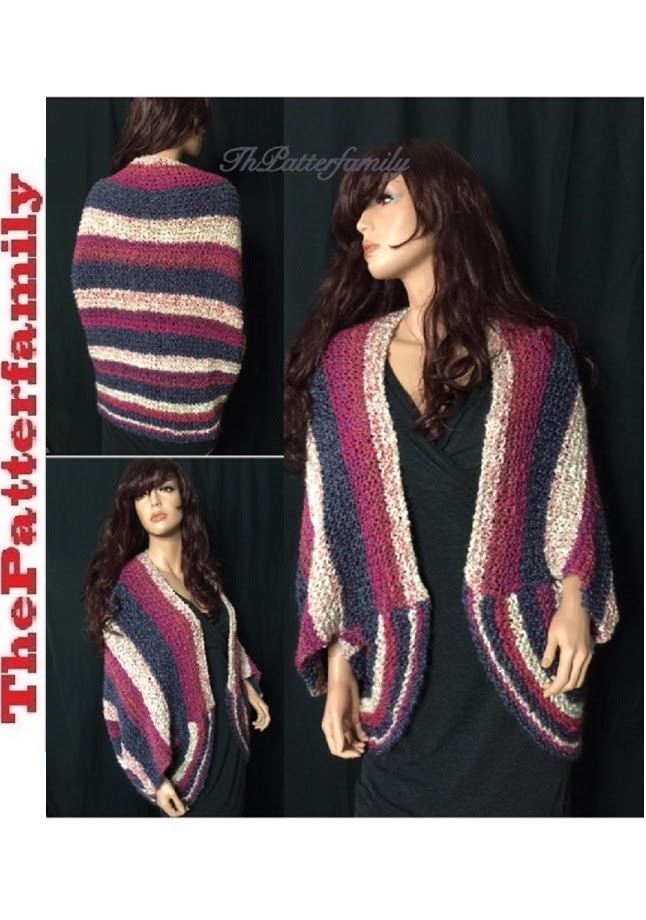 How to Knit a Oversized Shrug Pattern #6│by ThePatterfamily
