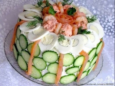 How to Make Wonderful DIY Delicious Sandwich Cake - Cake from Veggies and Seafood .