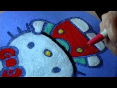 Needle felting DIY Hello Kitty