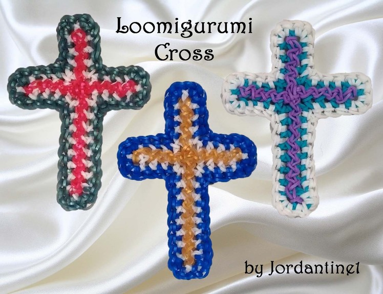 New Loomigurumi Cross - Rubber Band Crochet - Easter. Christmas Religious - Rainbow Loom - Hook