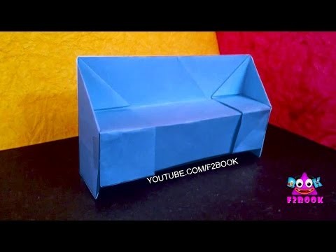 Origami sofa set -  How To Make Paper Sofa Craft work Origami - F2BOOK  Video 96
