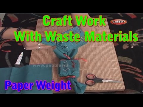 Paper Weight | Craft Work With Waste Materials | Learn Craft For Kids | Waste Material Craft Work