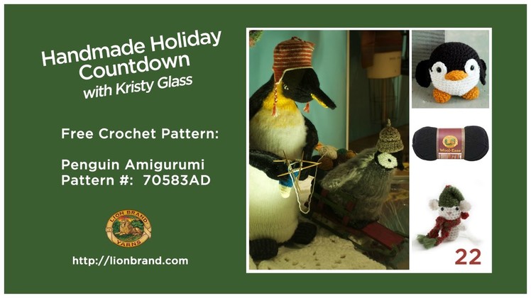 Perfect stocking stuffer, a penguin amigurumi!! Lion Brand's Handmade Holiday Countdown #22
