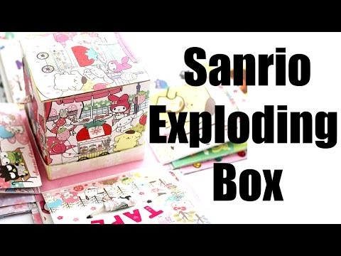 SANRIO Characters Exploding.Explosion Box. Kawaii Craft