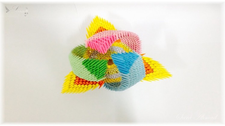 3d origami - vase model 2