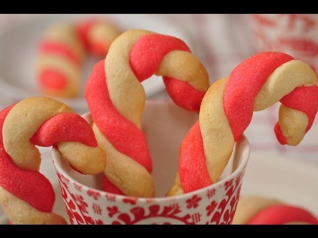 Candy Cane Cookies Recipe Demonstration - Joyofbaking.com