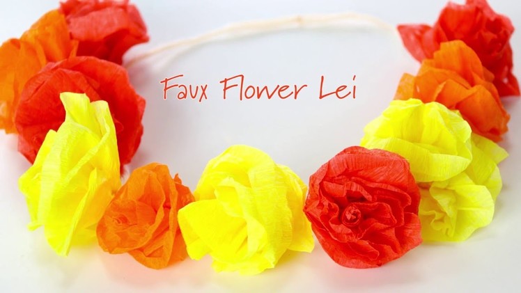 DIY Pretty & Easy Faux Flower Lei