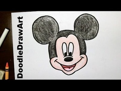Drawing: How To Draw Mickey Mouse Step by Step!  For kids!