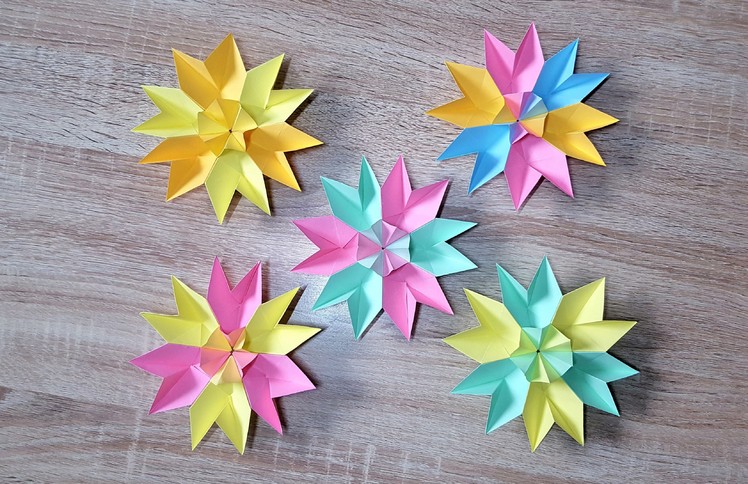 Ellie"s BlumenSpecial - Origami Blume (Dahille). DIY Origami Flower