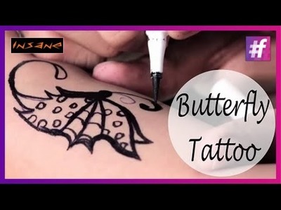 How To Draw A Butterfly Tattoo | Sexy Tattoo For Girls