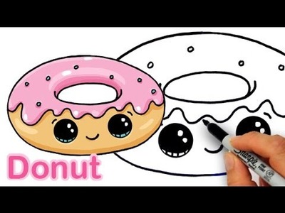 How to Draw a Cartoon Donut Cute and Easy