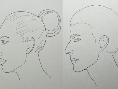 How to Draw a Face in Profile Easily - Male and Female