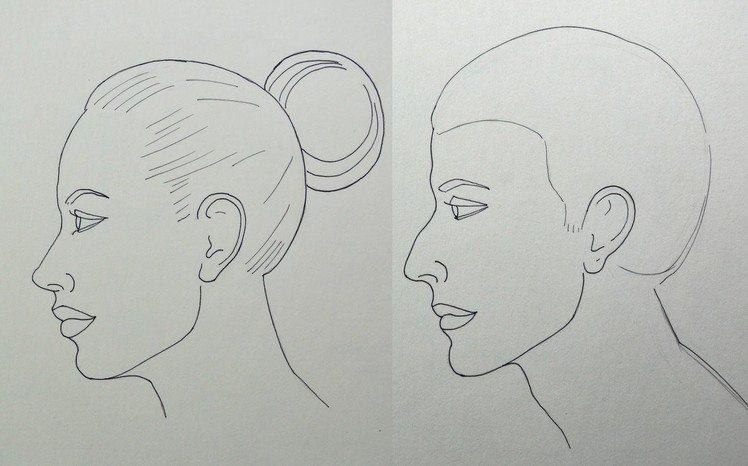 How to Draw a Face in Profile Easily - Male and Female