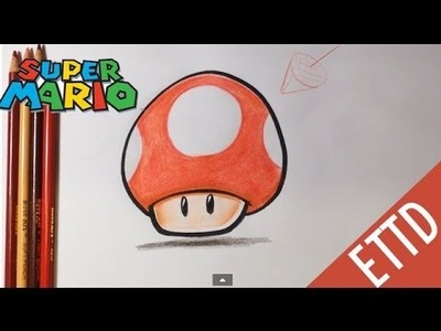 How to Draw Super Mario Bros. Mushroom - Easy Things To Draw