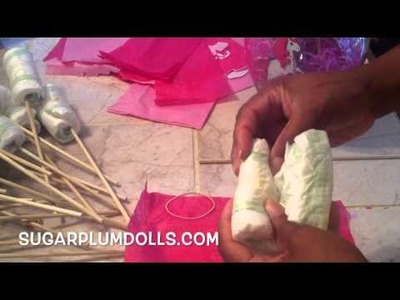 How to make a Baby Diaper Bouquet